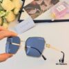 Celine-Style Korean Fashion Metal Frame Oversized Sunglasses for Women, Trendy Round UV Protection Shades Unisex, Ins Style Streetwear Eyewear