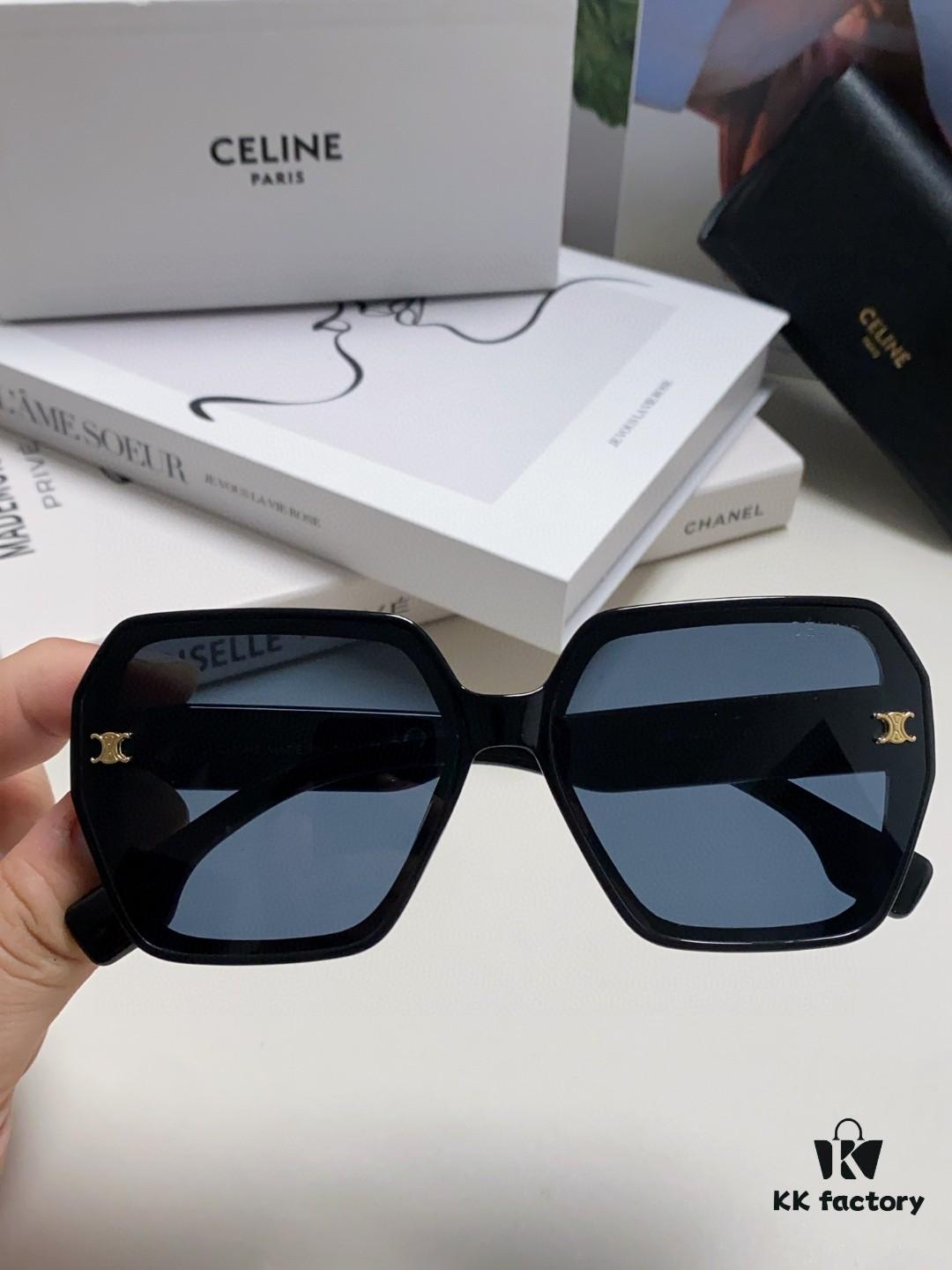 Celine 2024 New Arrival European and American Style Square Oversized Archway Sunglasses for Women, UV Protection Sun Glasses for Outdoor Wear