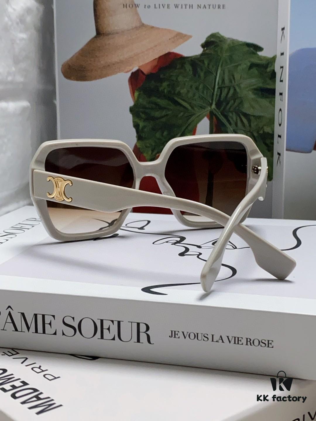 Celine 2024 New Arrival European and American Style Square Oversized Archway Sunglasses for Women, UV Protection Sun Glasses for Outdoor Wear