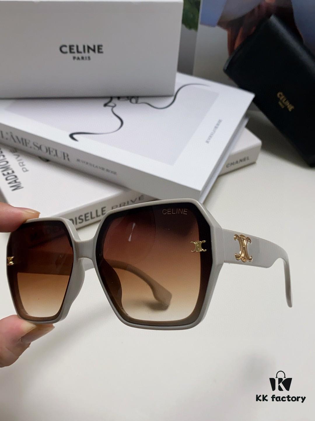 Celine 2024 New Arrival European and American Style Square Oversized Archway Sunglasses for Women, UV Protection Sun Glasses for Outdoor Wear