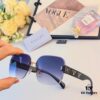 Celine Fashion New Frameless Cut-Out Sunglasses for Women, Oversized European and American Style, Stylish and Sophisticated Sun Glasses
