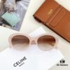 CELINE New Arrival Poster Style Simple and Versatile Sunglasses in Candy Colors, Oval Frame with Signature Logo Design, Fashionable and Everyday Wear, Popular on Xiaohongshu Among Influencers, Model: CL40193I, Size: 53-21-145