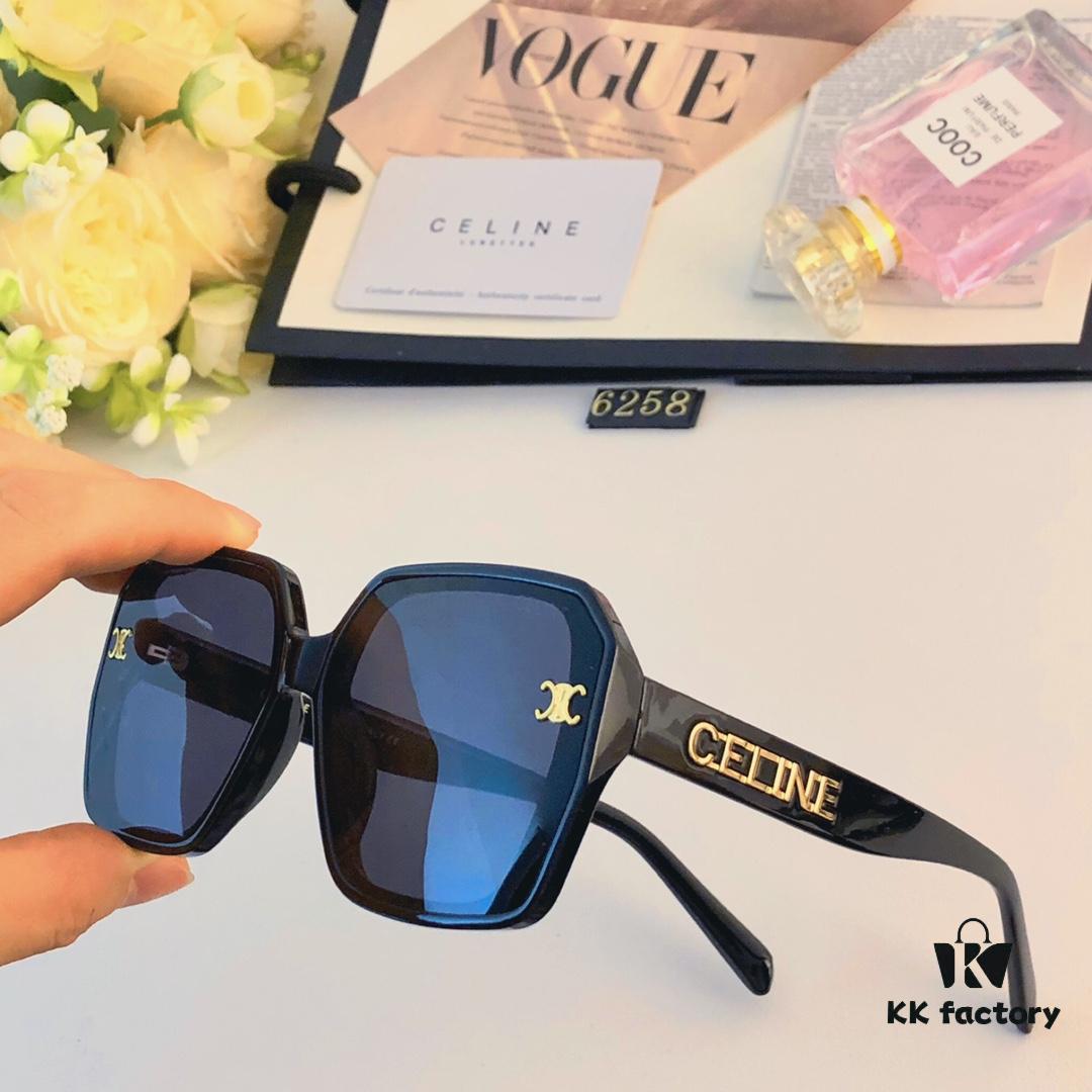 Celine New Arch of Triumph Asymmetric Design Xiaohongshu White Sunglasses for Women, UV Protection Beach Sun Glasses, Flattering for All Face Shapes