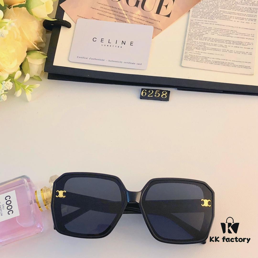 Celine New Arch of Triumph Asymmetric Design Xiaohongshu White Sunglasses for Women, UV Protection Beach Sun Glasses, Flattering for All Face Shapes