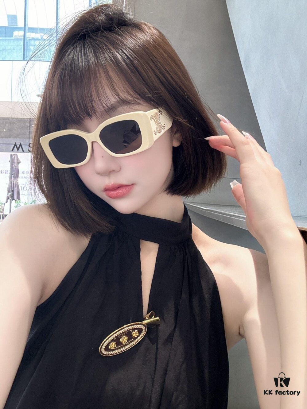 CELINE Rhinestone-Encrusted Archlight Model