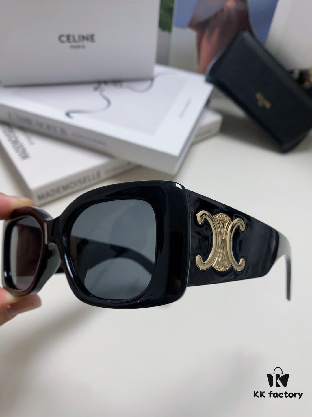 CELINE 2024 New Runway Official Same Style as Yang Mi, Versatile Oversized Square Archetype Sunglasses