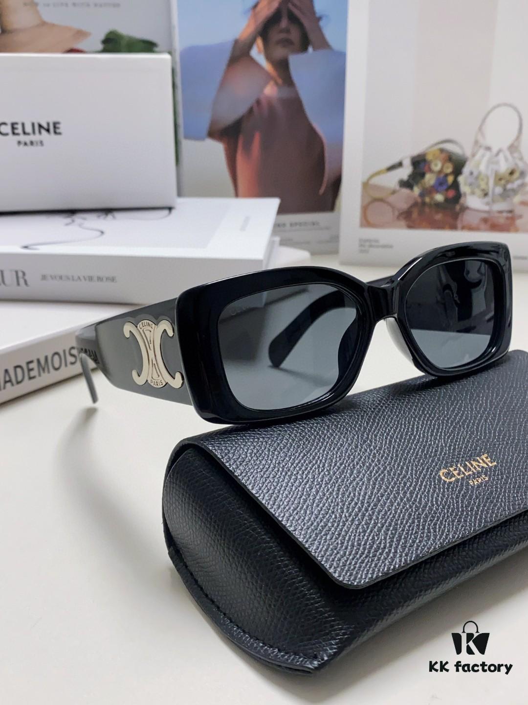 CELINE 2024 New Runway Official Same Style as Yang Mi, Versatile Oversized Square Archetype Sunglasses