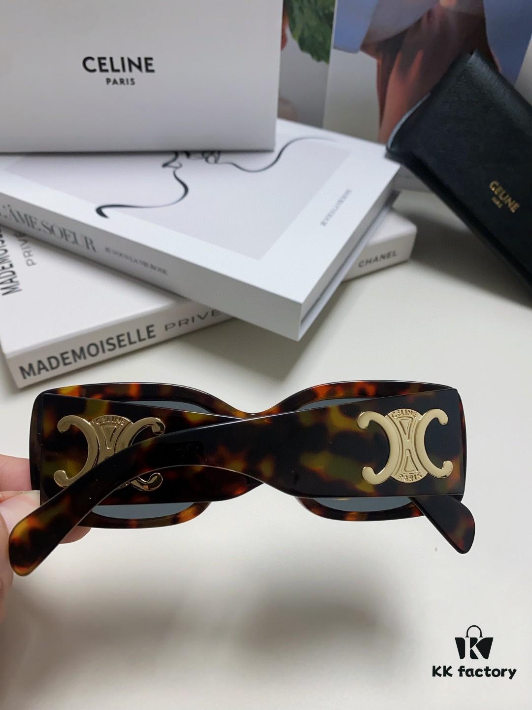 CELINE 2024 New Runway Official Same Style as Yang Mi, Versatile Oversized Square Archetype Sunglasses