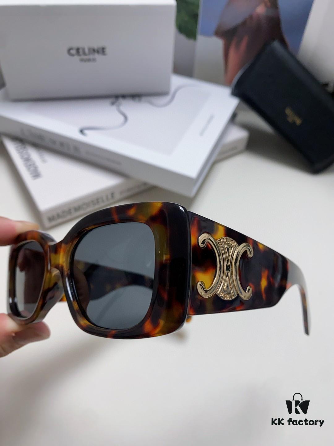 CELINE 2024 New Runway Official Same Style as Yang Mi, Versatile Oversized Square Archetype Sunglasses