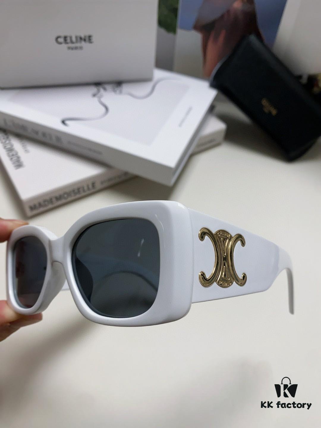 CELINE 2024 New Runway Collection Square Oversized Archetype Sunglasses, Popular Trendy Women's Eyewear Inspired by Yang Mi