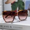 Celine 2024 New Arrival Luxury Elegant Large Square Frame Society Lady Sunglasses for Women, Stylish Oversized Round Face Sun Protection Shades