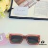 Celine New Square Frame Metal Detail Sunglasses, Stylish Unisex UV Protection Sun Glasses