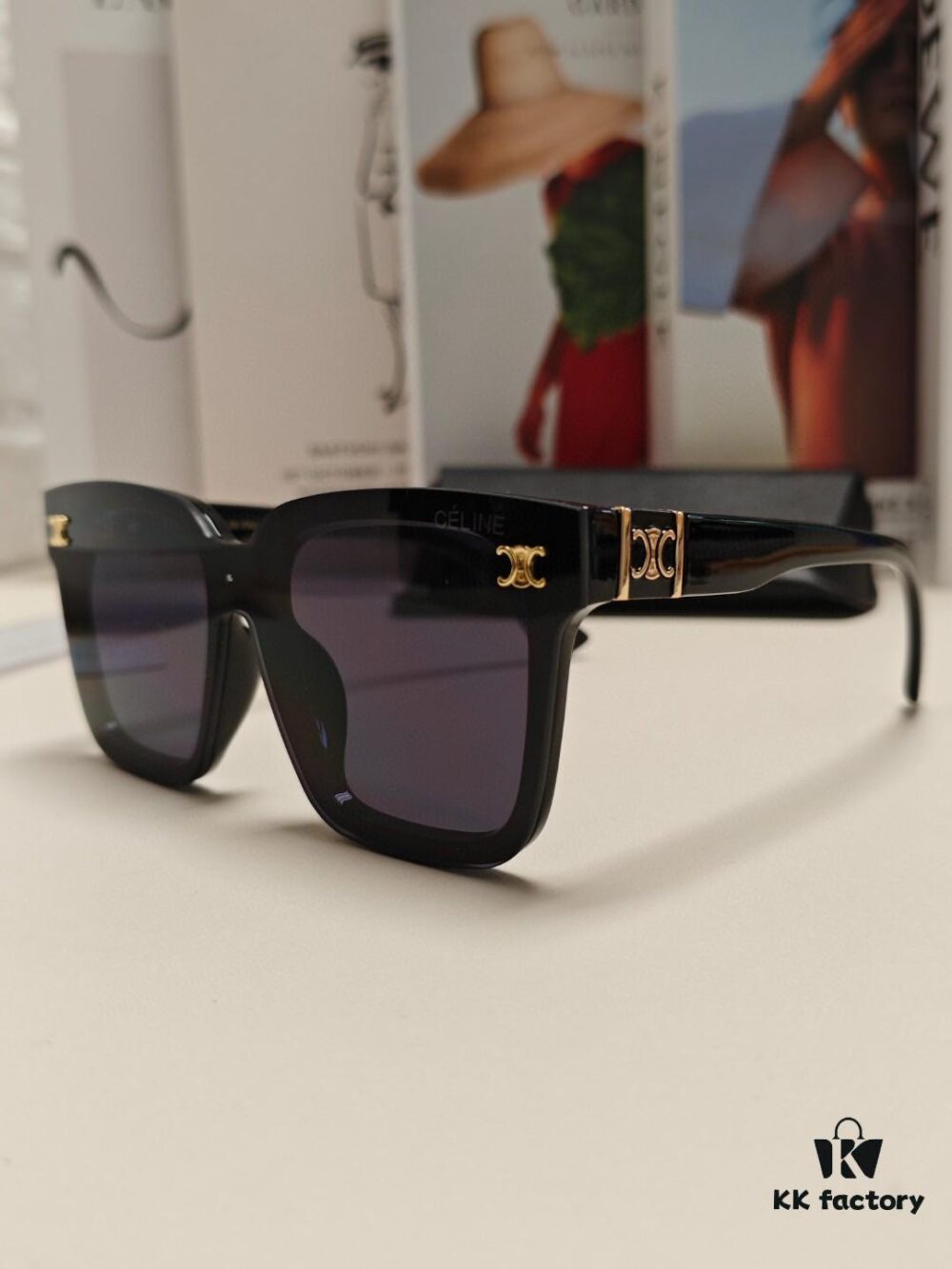 CELINE Women's Sunglasses, Highly Textured, HD Lenses, Stylish and Versatile