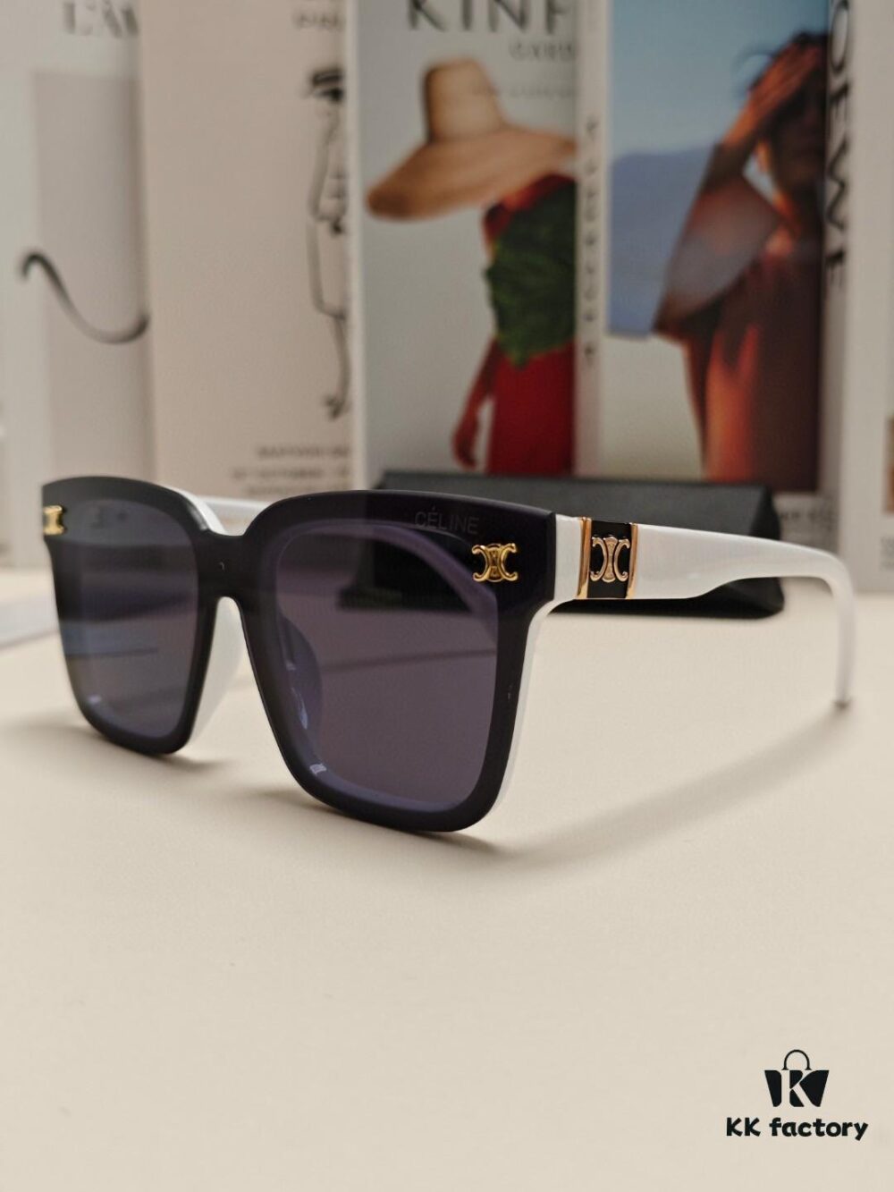CELINE Women's Sunglasses, Highly Textured, HD Lenses, Stylish and Versatile