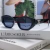 Celine Lisa Same Style Retro Triumph Arch Sunglasses for Women, New Trendy UV-Proof Slimming Luxury Sunglasses, Black and Silver Eyewear