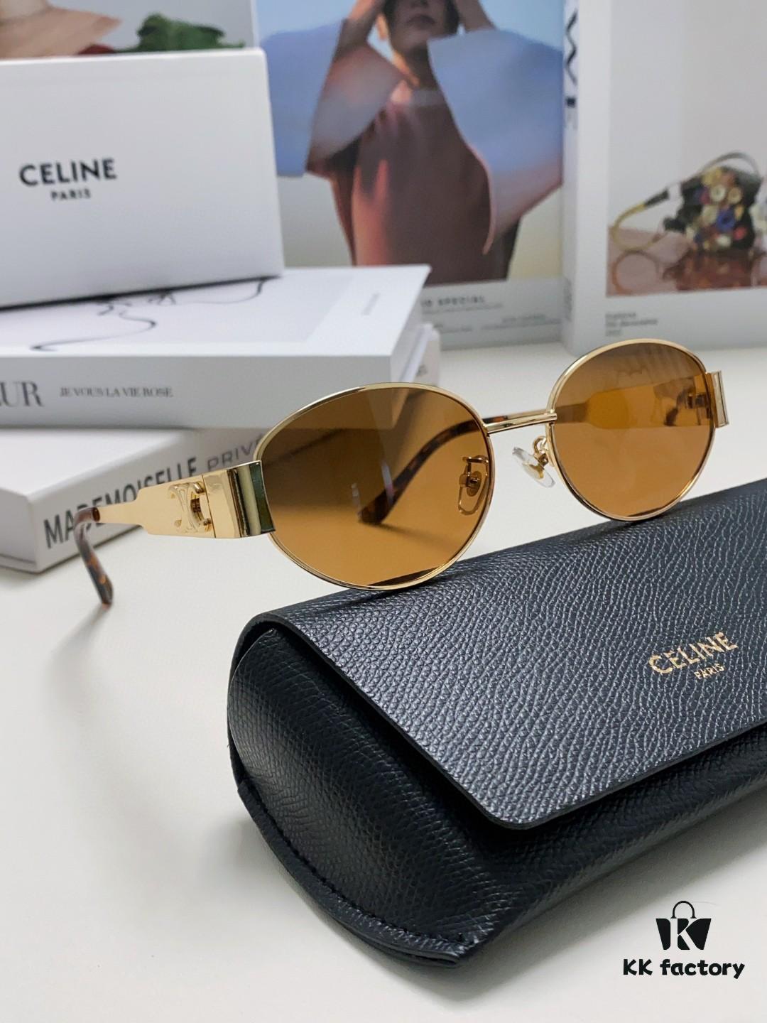 Lisa's Same Celine Retro Round Frame Sunglasses, the 'Egg Superman' Style, Known as the Arc de Triomphe Design, Always Popular and Hard to Get