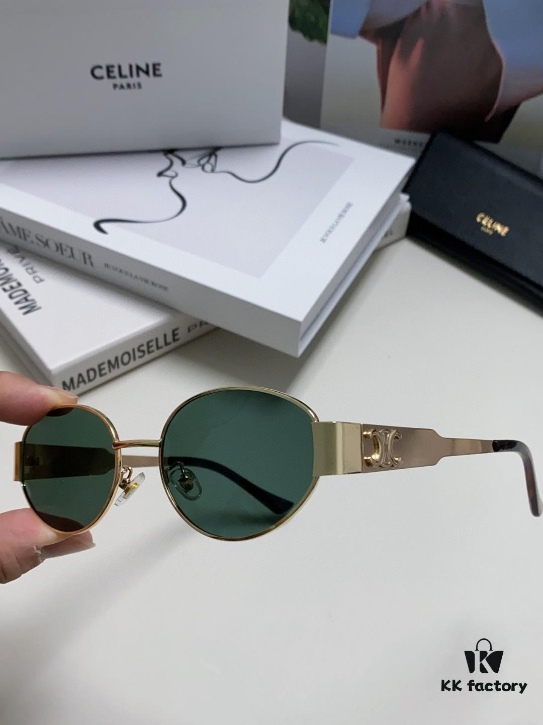 Lisa's Same Celine Retro Round-Framed Sunglasses, Known as the 'Egg Superman' Style, Iconic Arch Design Always Popular, Hard to Get