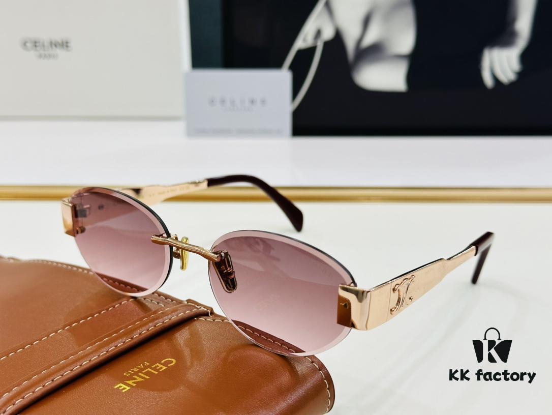 CELINE CL42097U Size 57mm x 18-142, Consistently Popular Style, European and American Fashion, Excellent Gloss, Strong Texture, XL Craftsmanship Amazing