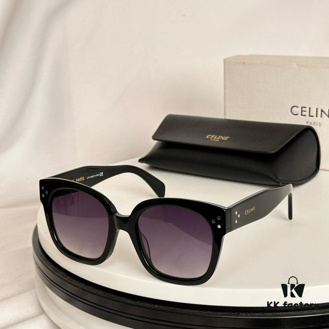Arrived in Full Colors, Timeless Classic, High-Quality CELINE CL4002UN Two-Tone Acetate Frame with Strong 3D Effect, Italian Imported Material, Clear Lenses, Stylish and Elegant, Excellent Texture, Versatile and Minimalist