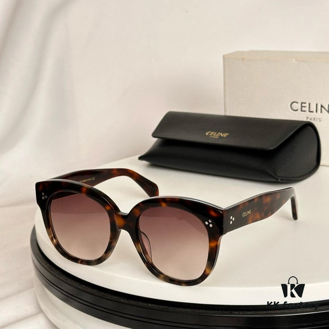 Arrived in Full Colors, Timeless Classic, High-Quality CELINE CL4002UN Two-Tone Acetate Frame with Strong 3D Effect, Italian Imported Material, Clear Lenses, Stylish and Elegant, Excellent Texture, Versatile and Minimalist