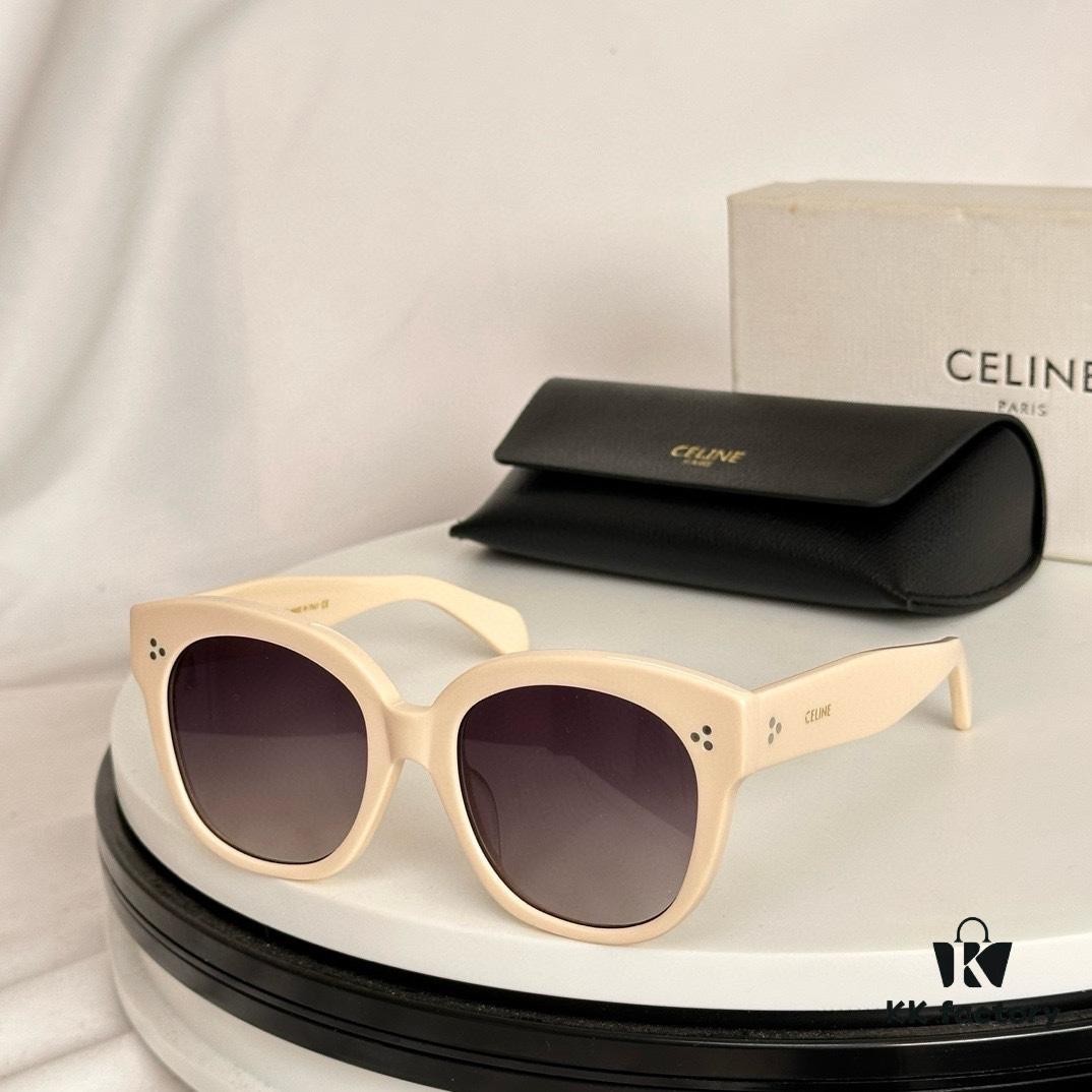 Arrived in Full Colors, Timeless Classic, High-Quality CELINE CL4002UN Two-Tone Acetate Frame with Strong 3D Effect, Italian Imported Material, Clear Lenses, Stylish and Elegant, Excellent Texture, Versatile and Minimalist