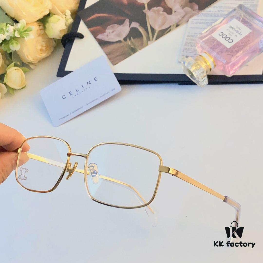 Celine Square Metal Sunglasses Korean Vintage Style Trendy Sun Glasses Influencer Same Style Shades