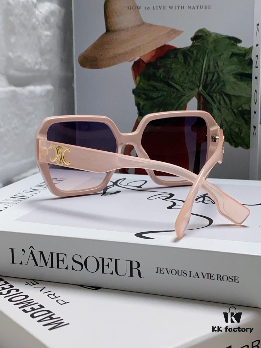 Celine 2024 New Arrival European and American Style Square Oversized Archway Sunglasses for Women, UV Protection Sun Glasses for Outdoor Wear