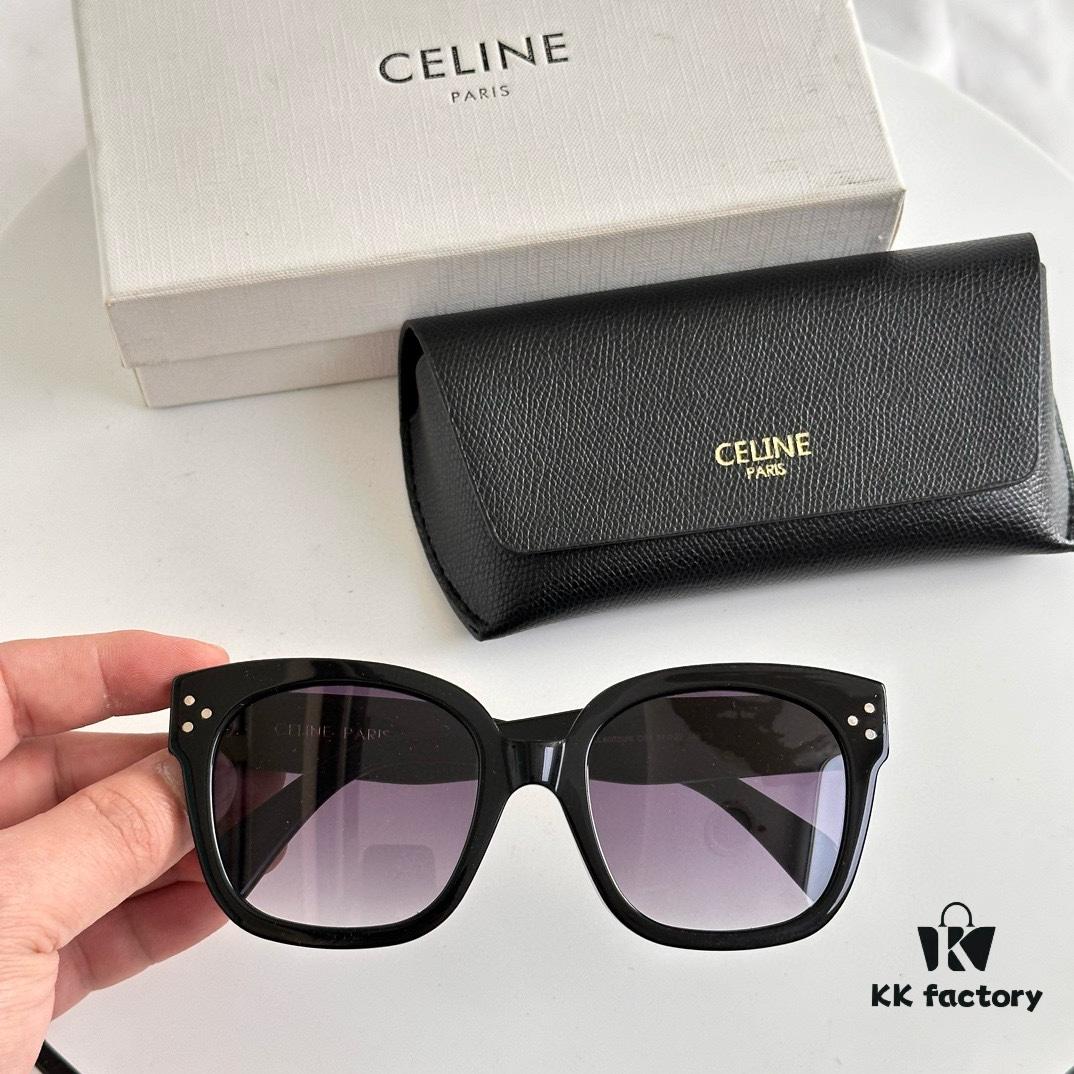 Arrived in Full Colors, Timeless Classic, High-Quality CELINE CL4002UN Two-Tone Acetate Frame with Strong Three-Dimensional Effect, Italian Imported Materials, Clear Lenses, Stylish and Elegant, Excellent Texture, Versatile and Minimalist