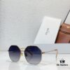 CELINE Official Website Model Polygonal Metal Sunglasses with Inlaid Craft Temple Design