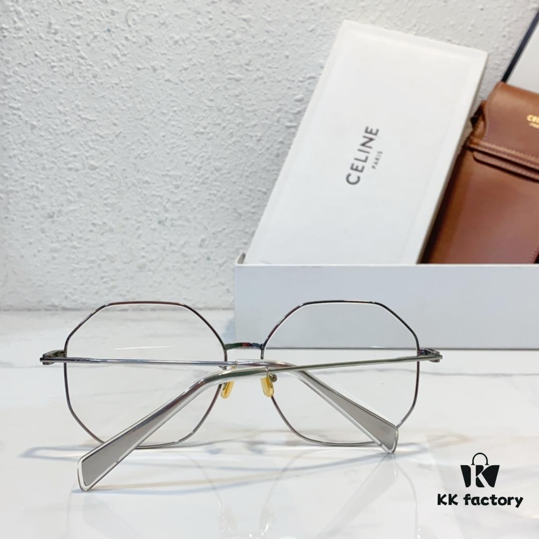 CELINE Official Website Model Polygonal Metal Sunglasses with Inlaid Craft Temple Design