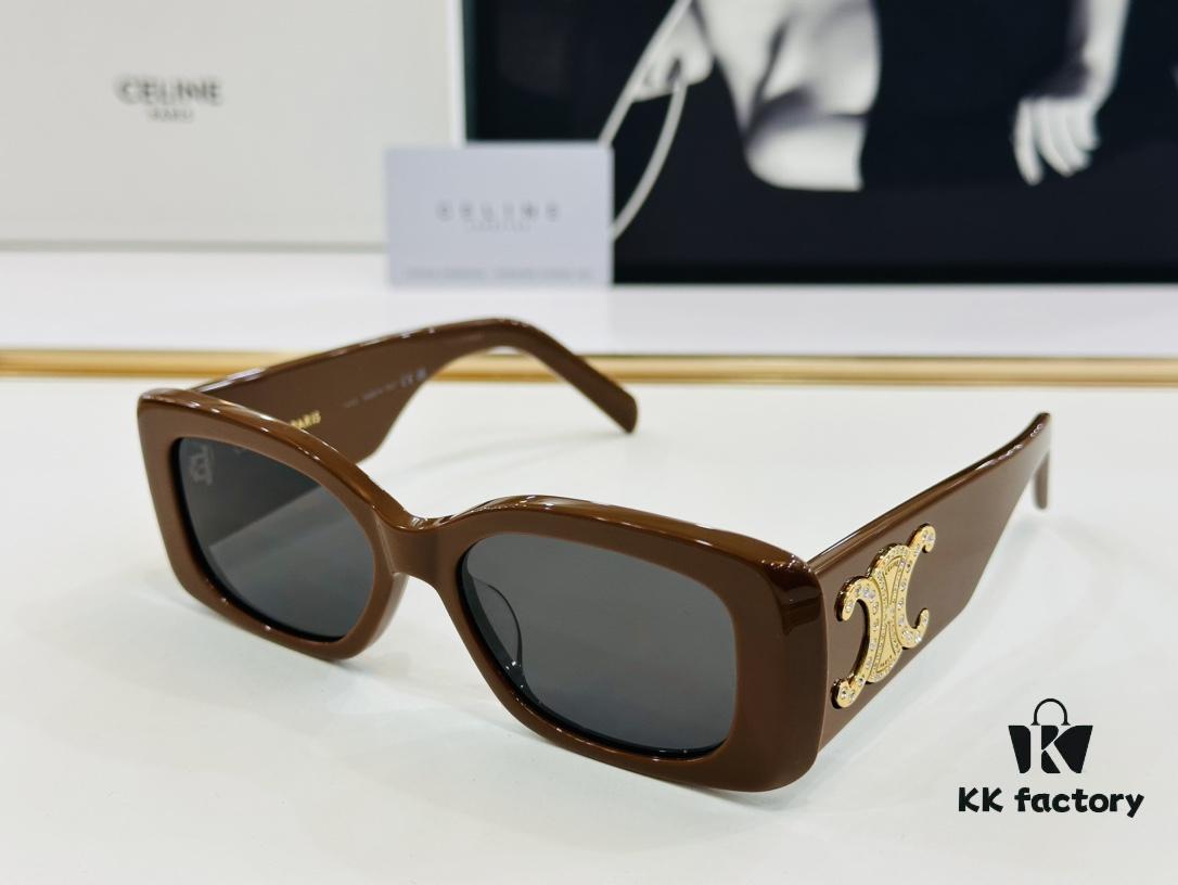CELINE CL40288 Avant-Garde Temple Sunglasses Size: 53□17-145 High-Quality Acetate Fashion Sunglasses