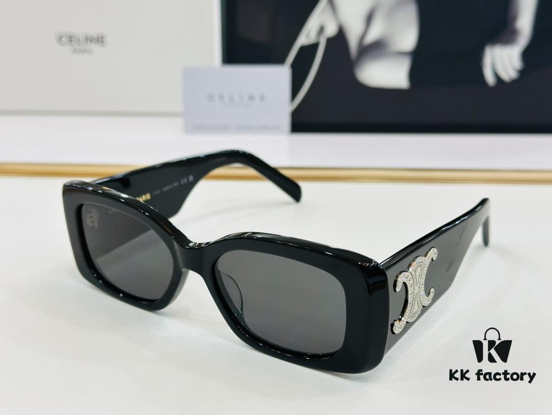 CELINE CL40288 Avant-Garde Temple Sunglasses Size: 53□17-145 High-Quality Acetate Fashion Sunglasses
