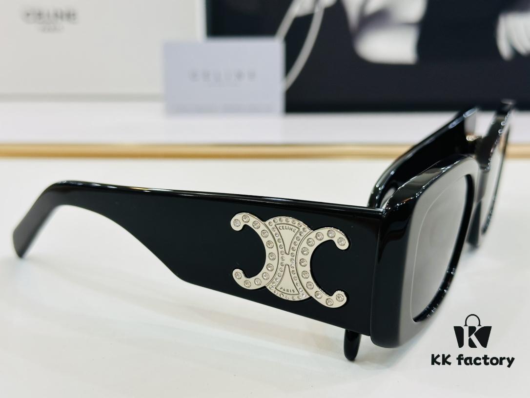 CELINE CL40288 Avant-Garde Temple Sunglasses Size: 53□17-145 High-Quality Acetate Fashion Sunglasses