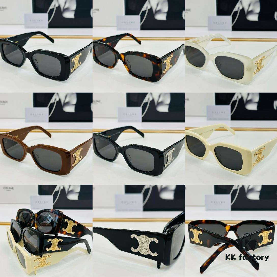 CELINE CL40288 Avant-Garde Temple Sunglasses Size: 53□17-145 High-Quality Acetate Fashion Sunglasses
