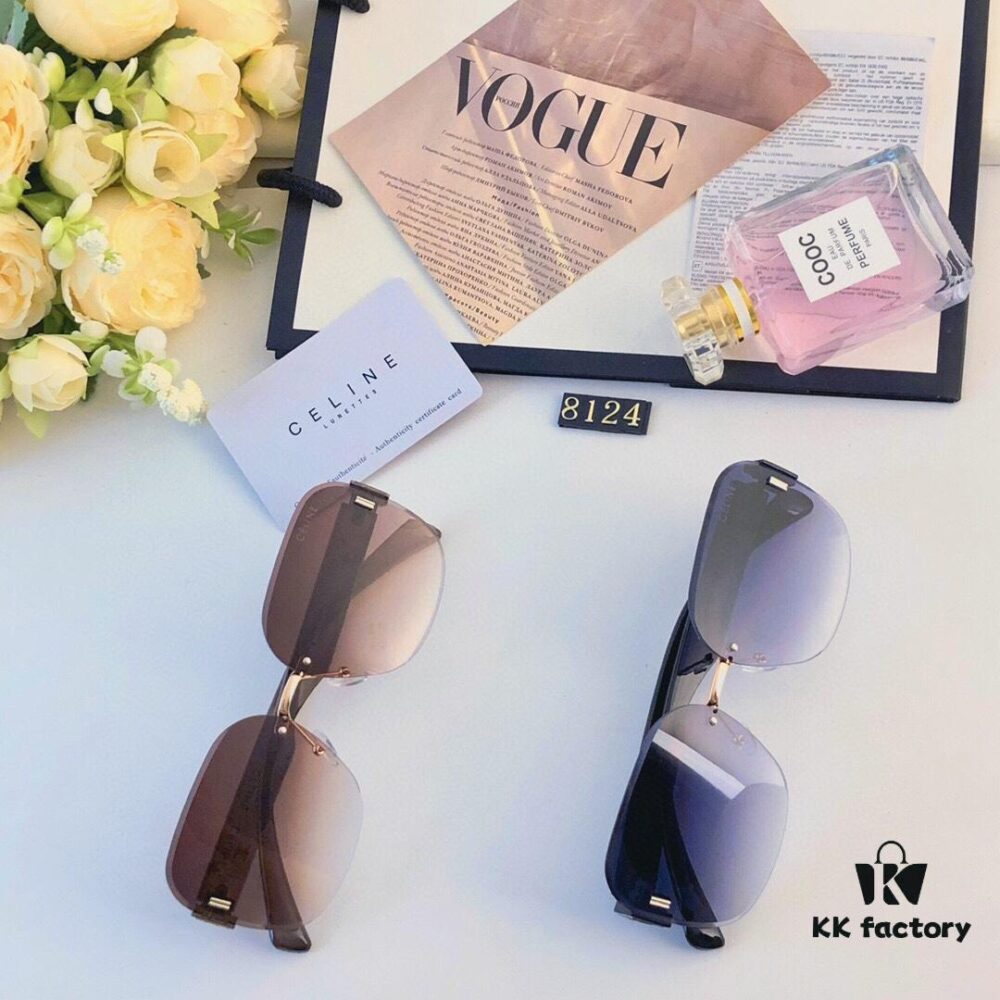 Celine Women's 2024 New Arrival Frameless Beach Sunglasses UV Protection Stylish Face-Slimming Sun Glasses for Driving