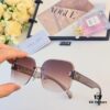 Celine Women's 2024 New Arrival Frameless Beach Sunglasses UV Protection Stylish Face-Slimming Sun Glasses for Driving