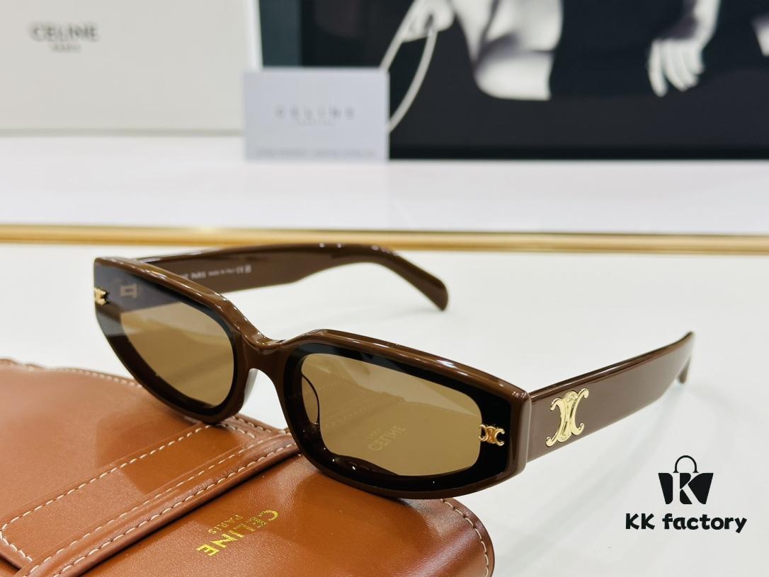 CELINE CE40314 Aviator Sunglasses High-End Version Premium Quality Acetate L-Fashion Sun Glasses Size 64□17-145