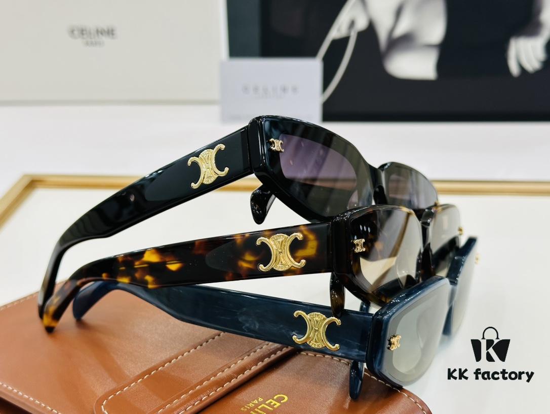 CELINE CE40314 Aviator Sunglasses High-End Version Premium Quality Acetate L-Fashion Sun Glasses Size 64□17-145