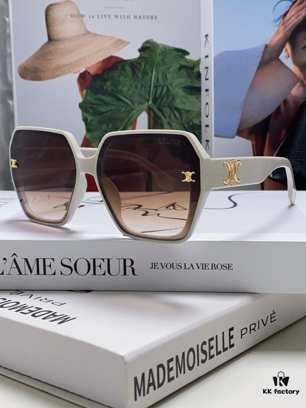 Celine 2024 New Arrival European and American Style Square Oversized Archway Sunglasses for Women, UV Protection Sun Glasses for Outdoor Wear