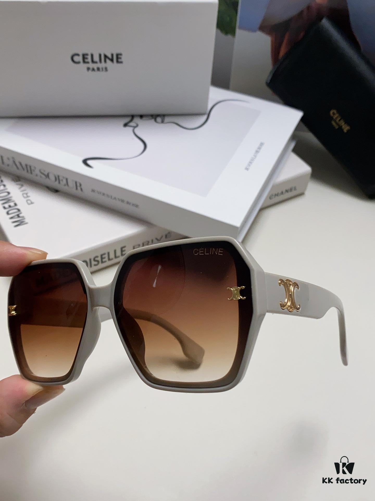 Celine 2024 New Arrival European and American Style Square Oversized Archway Sunglasses for Women, UV Protection Sun Glasses for Outdoor Wear