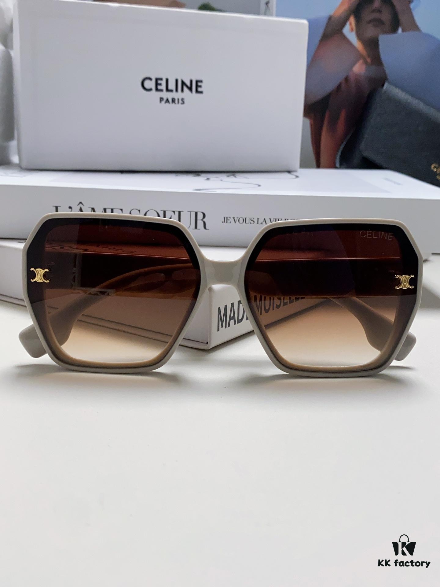 Celine 2024 New Arrival European and American Style Square Oversized Archway Sunglasses for Women, UV Protection Sun Glasses for Outdoor Wear