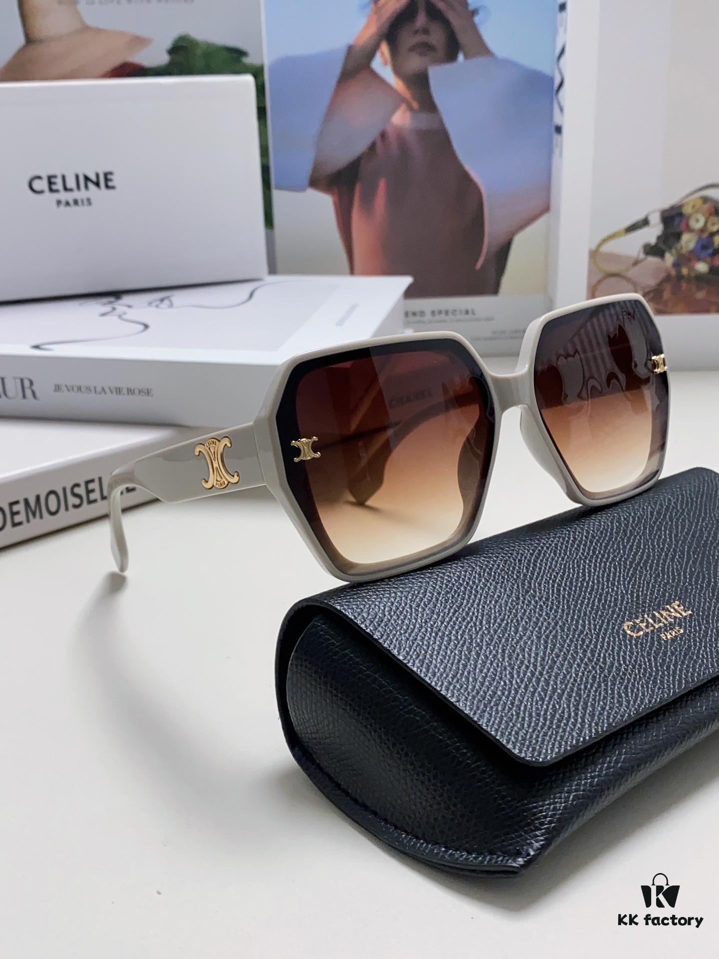 Celine 2024 New Arrival European and American Style Square Oversized Archway Sunglasses for Women, UV Protection Sun Glasses for Outdoor Wear