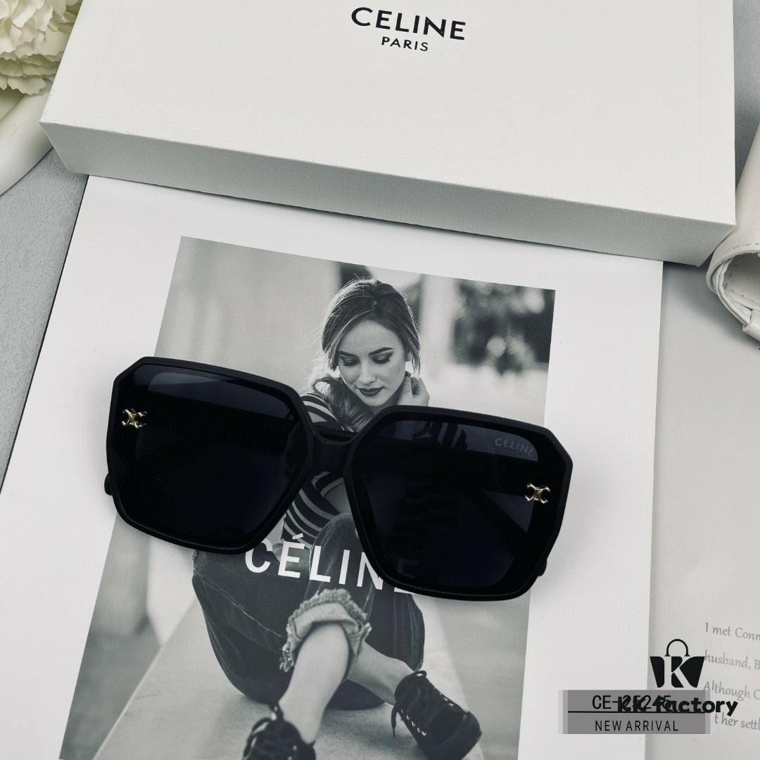 CELINE France | Polarized TR90 Sunglasses with Ray-Ban Style Resin Lenses, Lightweight Comfortable Frame, Size 58-17-142