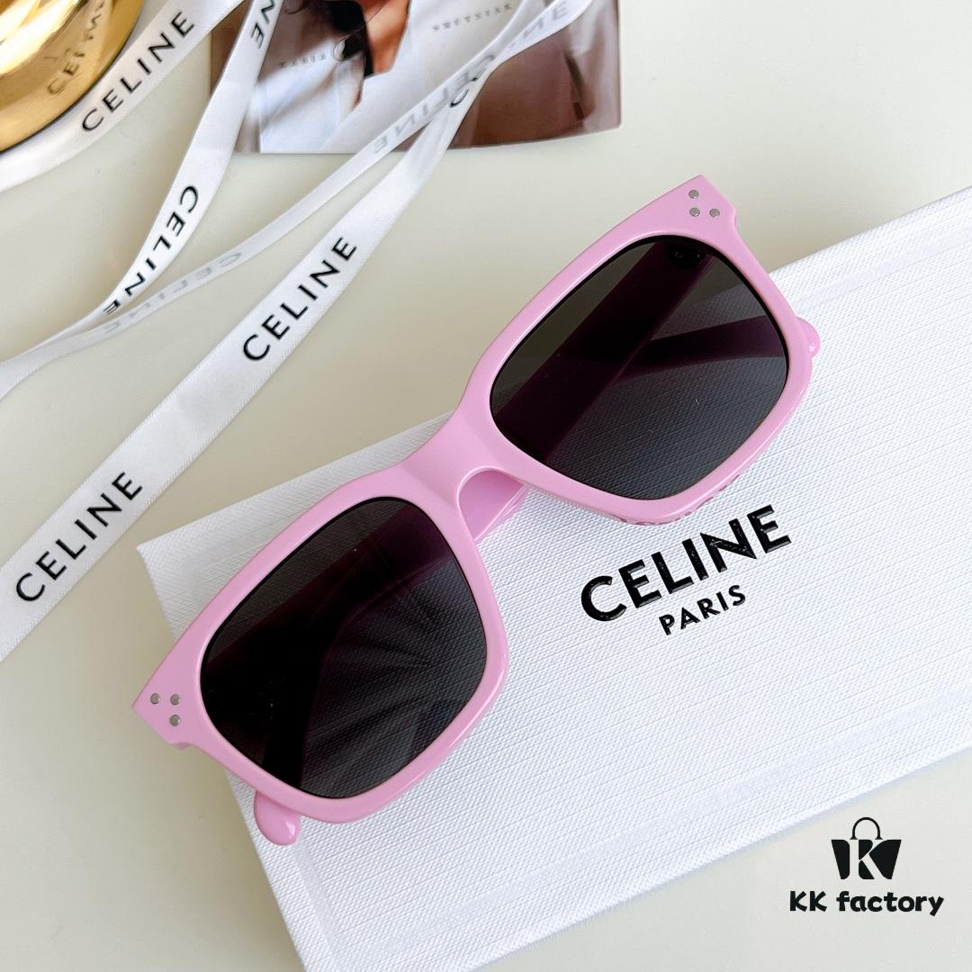 CELINE High-End Crystal Logo Non-Printed Sunglasses Model 40248 Size 54-19-145
