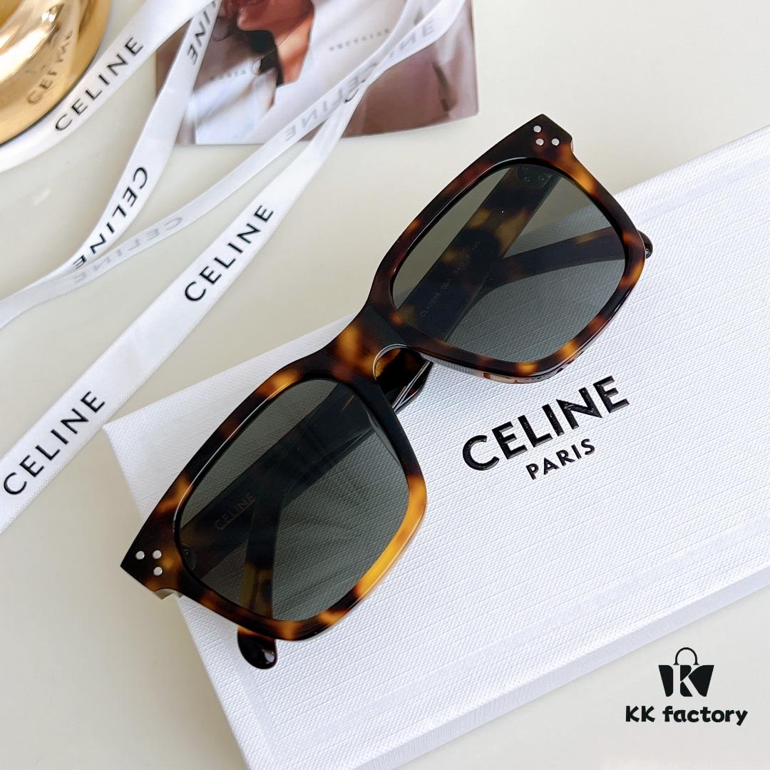CELINE High-End Crystal Logo Non-Printed Sunglasses Model 40248 Size 54-19-145