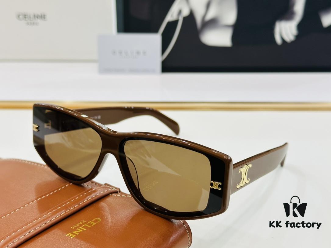 CELINE CE40313 Aviator Sunglasses High-End Version Premium Acetate Fashion Sunglasses Size 66□12-145