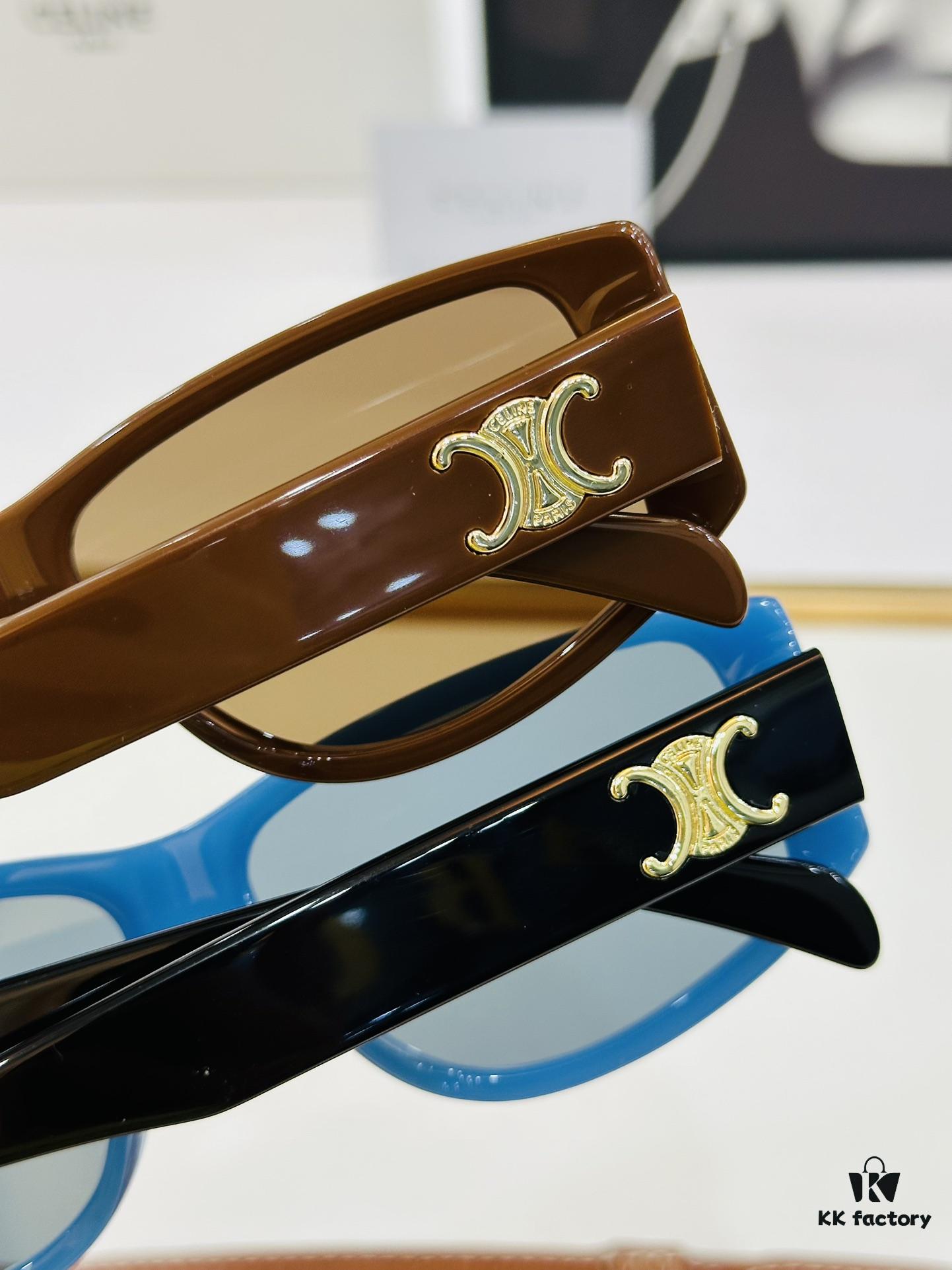 CELINE CE40313 Aviator Sunglasses High-End Version Premium Acetate Fashion Sunglasses Size 66□12-145