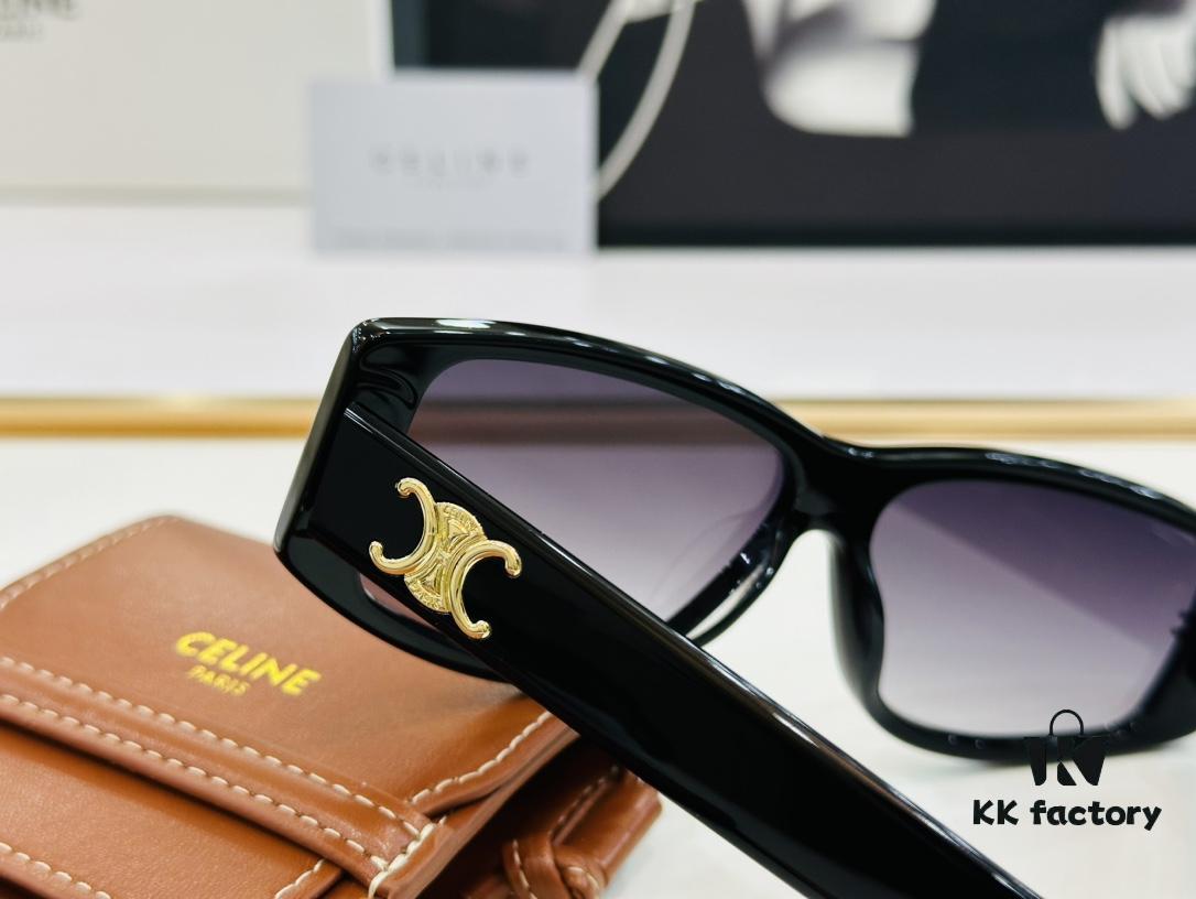 CELINE CE40313 Aviator Sunglasses High-End Version Premium Acetate Fashion Sunglasses Size 66□12-145
