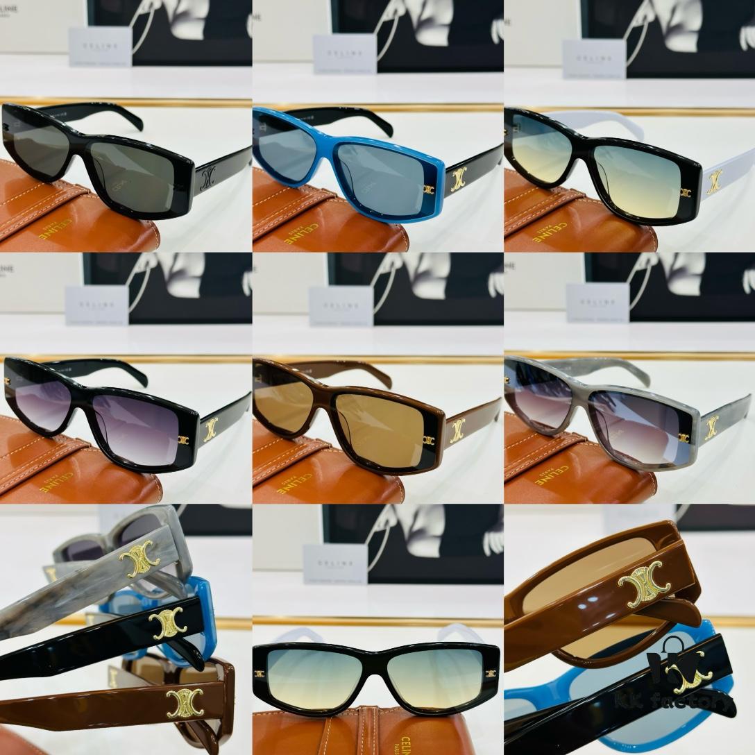 CELINE CE40313 Aviator Sunglasses High-End Version Premium Acetate Fashion Sunglasses Size 66□12-145