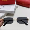 Cartier Unisex Square Frameless Sunglasses 2025 New Men's Stylish Narrow-Rimmed Retro American Style Sun Glasses